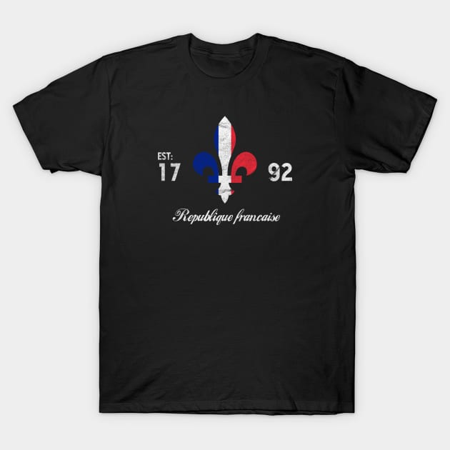 Republique Francaise - Established 1792 - Colour T-Shirt by Acka01